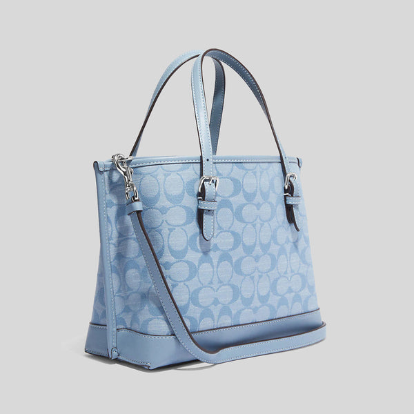 Coach Mollie Tote 25 In Signature Chambray Cornflower Multi CH228