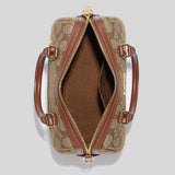 COACH Rowan Satchel In Signature Canvas Khaki/Saddle CH280