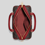 COACH Rowan Satchel In Signature Canvas Brown 1941 Red CH280