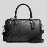 COACH Rowan Satchel In Signature Canvas Graphite/Black CH280