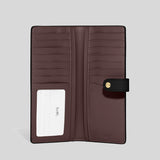 Coach Slim Wallet In Signature Canvas Brown Black CH414