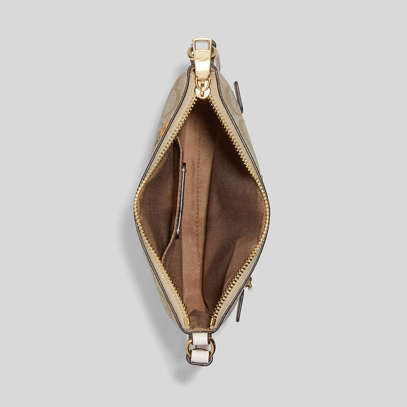 Coach Mini Rowan File Bag In Signature Canvas With Nostalgic Ditsy Print Light Khaki Multi CH479