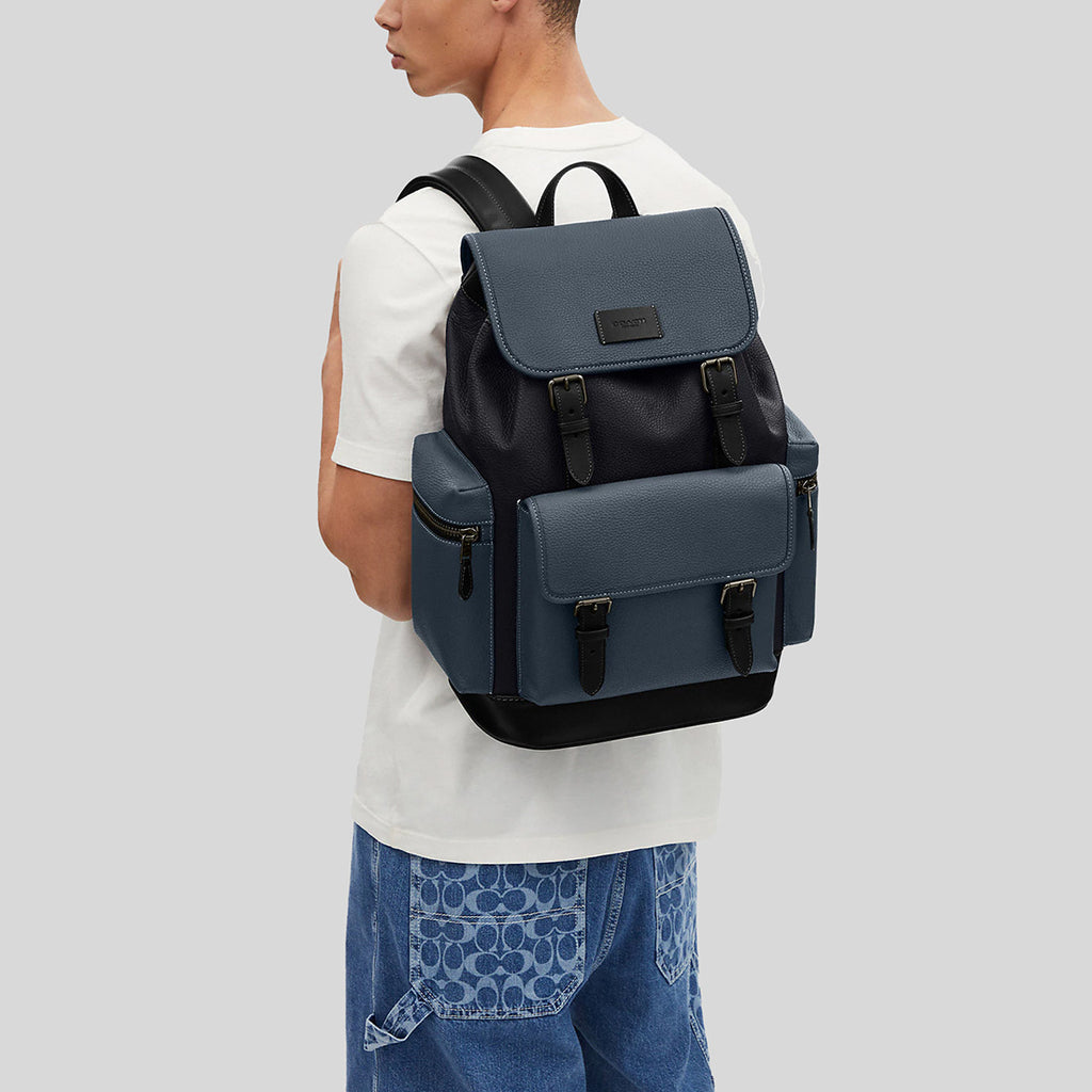 Coach Sprint Backpack In Colorblock Midnight Navy/Denim CJ516 – LussoCitta