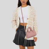 Coach Mini Rowan Crossbody With Puffy Diamond Quilting Light Pink CJ524