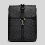 Coach Blaine Backpack In Signature Canvas Charcoal CJ575