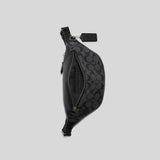 COACH Warren Mini Belt Bag In Signature Canvas Charcoal CJ707