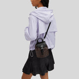 Coach Amelia Convertible Backpack In Signature Canvas Brown Black CL458
