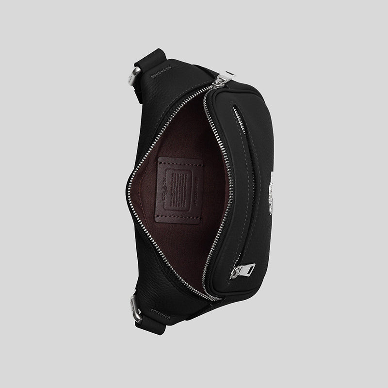 COACH Mini Belt Bag Silver/Black CL479