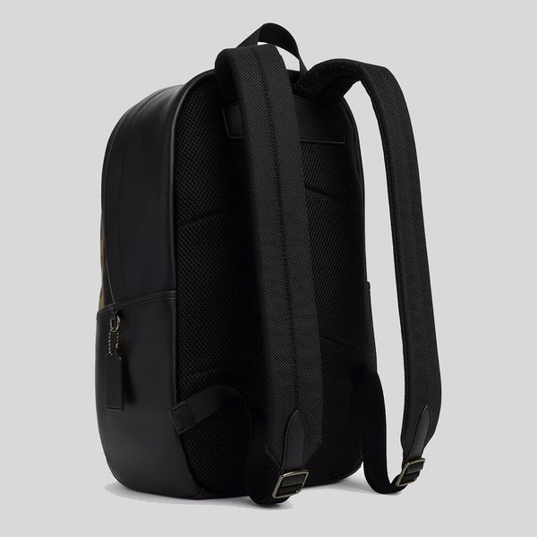 COACH Edge Backpack In Signature Canvas Khaki/Black CM024