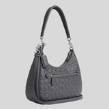 COACH Teri Hobo With Signature Leather Industrial Grey CM055