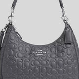 COACH Teri Hobo With Signature Leather Industrial Grey CM055