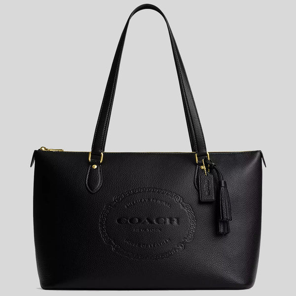 COACH Gallery Tite With Coach Heritage Black CM086