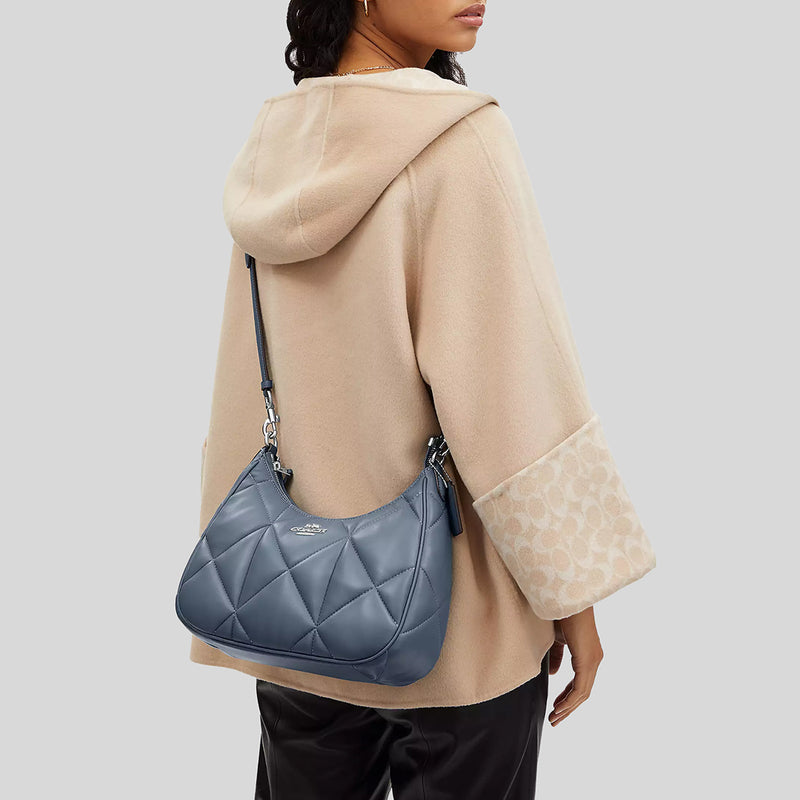 COACH Teri Hobo With Puffy Diamond Quilting Light Mist CM097