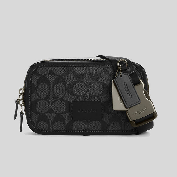 COACH Wyatt Belt Bag In Signature Canvas Charcoal Black CM106 LussoCitta