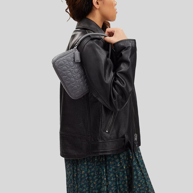 COACH Nolita 19 With Signature Leather Industrial Grey CM239