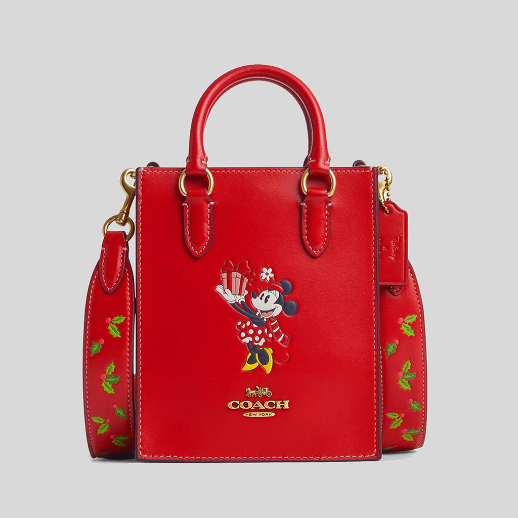 COACH Disney X Coach North South Mini Tote With Minnie Mouse Electric ...