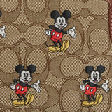 COACH Disney X Coach Corner Zip Wristlet In Signature Jacquard With Mickey Mouse Print CN033