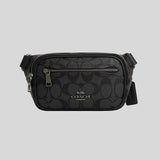 Coach Mini Belt Bag In Signature Canvas Charcoal CN503