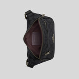 COACH Mini Belt Bag In Signature Canvas Charcoal CN503