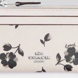 COACH Mini Skinny Id Case With Floral Print Chalk Multi CP346
