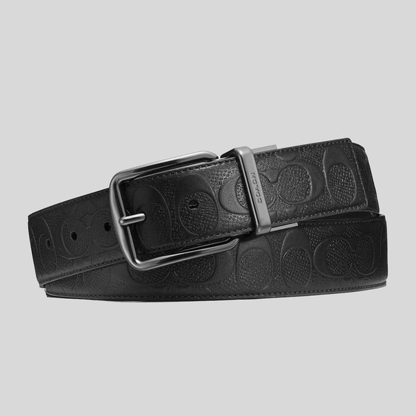 COACH Harness Buckle Cut To Size Reversible Belt, 38 Mm Black CQ024
