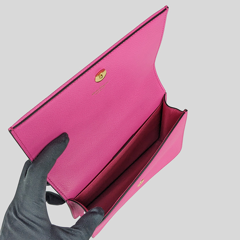 Salvatore Ferragamo Calf Leather Top Handle Crossbody Bag Hot Pink 0750045