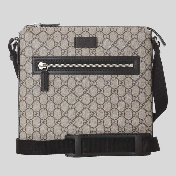 GUCCI GG Supreme Canvas Messenger Bag Beige/Black 779846