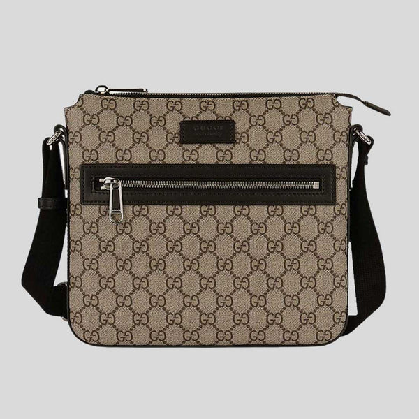 GUCCI GG Supreme Canvas Small Messenger Bag Beige/Black 779865