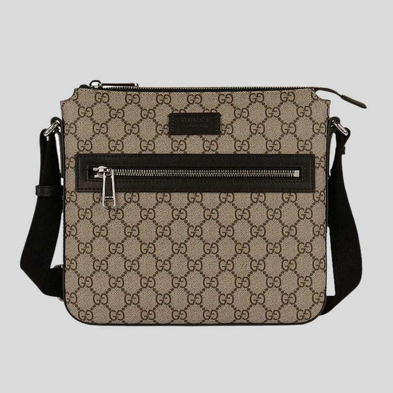GUCCI GG Supreme Canvas Small Messenger Bag Beige/Black 779865