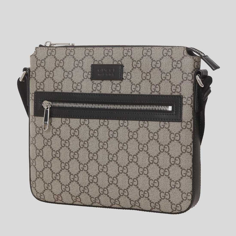 GUCCI GG Supreme Canvas Small Messenger Bag Beige/Black 779865