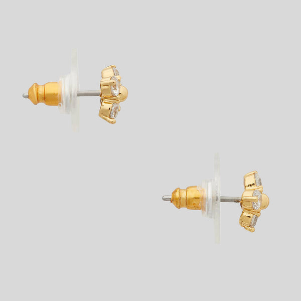 Kate Spade Miosotis Flower Studs Earrings Clear/Gold K8048