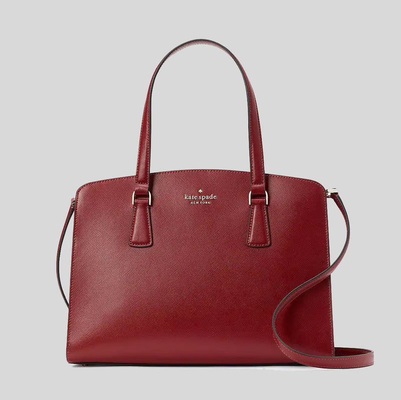 Kate Spade Perry Leather Medium Satchel Red Currant K8694