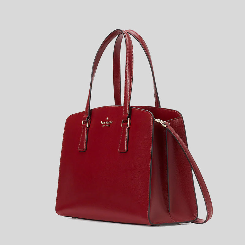 Kate Spade Perry Leather Medium Satchel Red Currant K8694