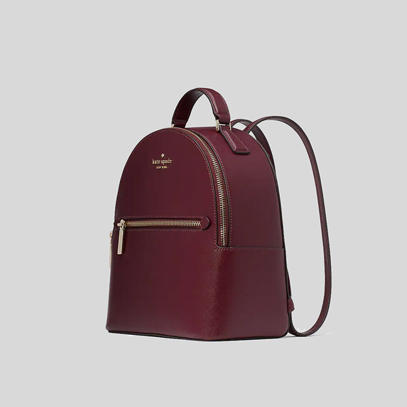 Kate Spade Perry Leather Small Backpack Deep Berry K8698
