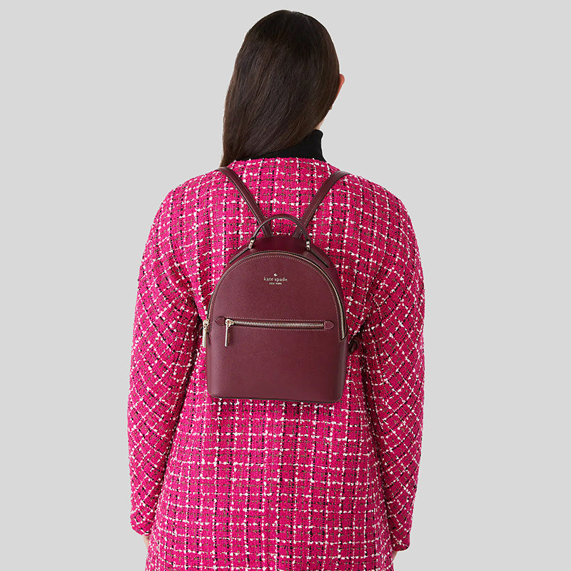 Kate Spade Perry Leather Small Backpack Deep Berry K8698