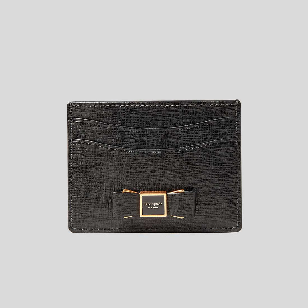 KATE SPADE Morgan Bow Embellished Cardholder Black K9923