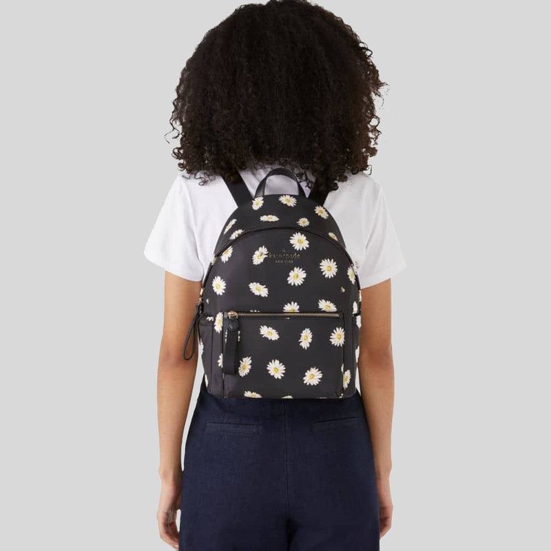 Kate Spade Chelsea Nylon Medium Backpack Black Multi KA747