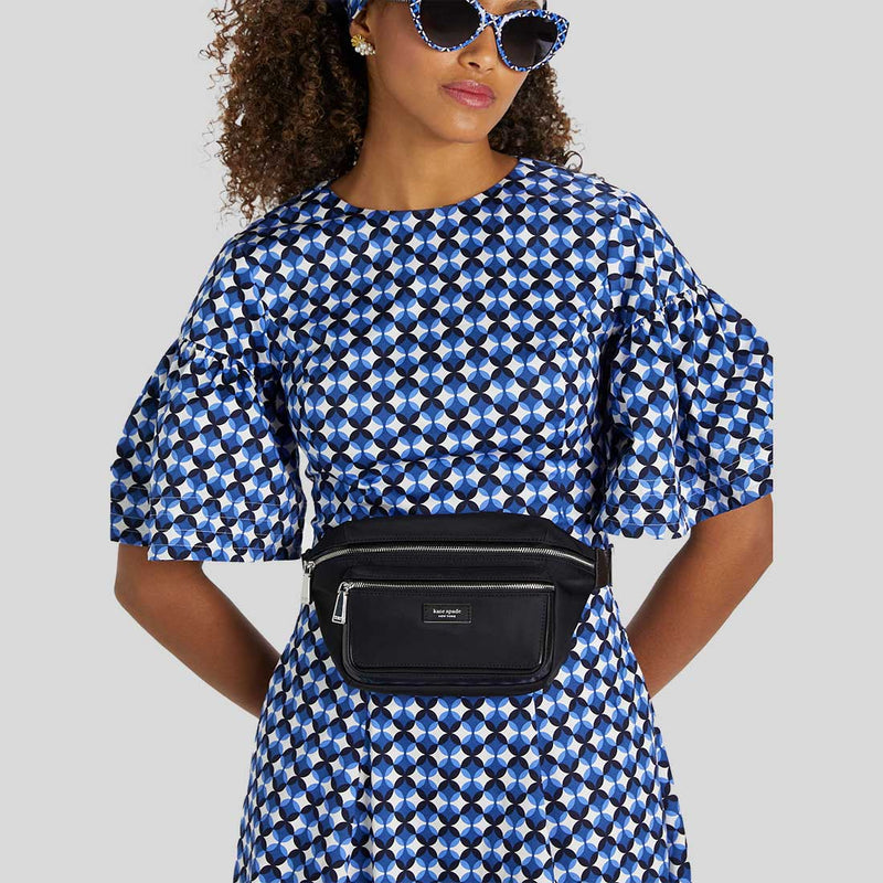 KATE SPADE Sam Icon Ksnyl Nylon Medium Belt Bag Black KB134