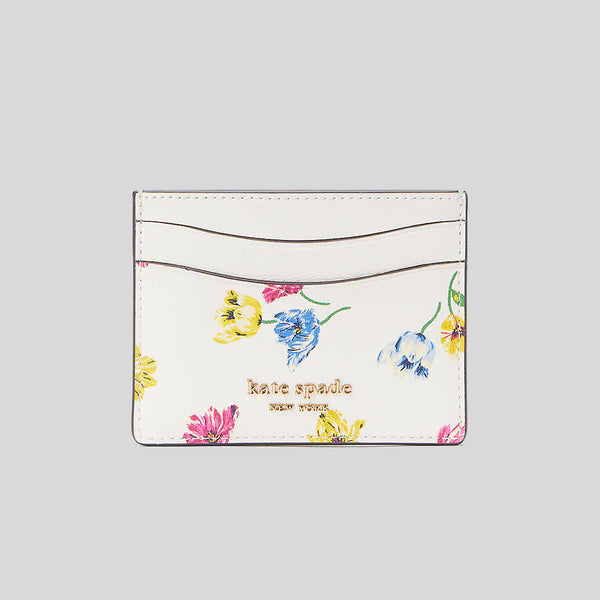 Kate Spade Morgan Tulip Toss Cardholder Cream Multi KB188
