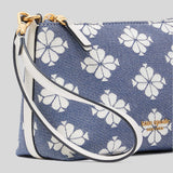 Kate Spade Spade Flower Two-tone Canvas East West Pochette Halo White Multi KC095