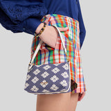 Kate Spade Spade Flower Two-tone Canvas East West Pochette Halo White Multi KC095