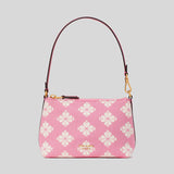 Kate Spade Spade Flower Two-tone Canvas East West Pochette Pom Pom Pink Multi KC095