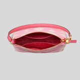 Kate Spade Spade Flower Two-tone Canvas East West Pochette Pom Pom Pink Multi KC095