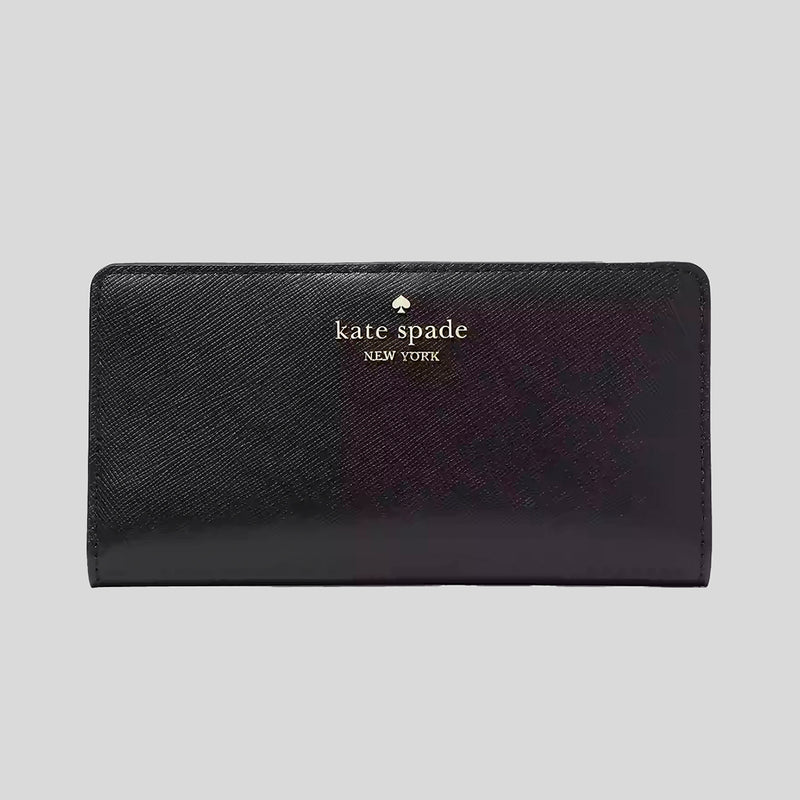 KATE SPADE Madison Large Slim Bifold Wallet Black KC579