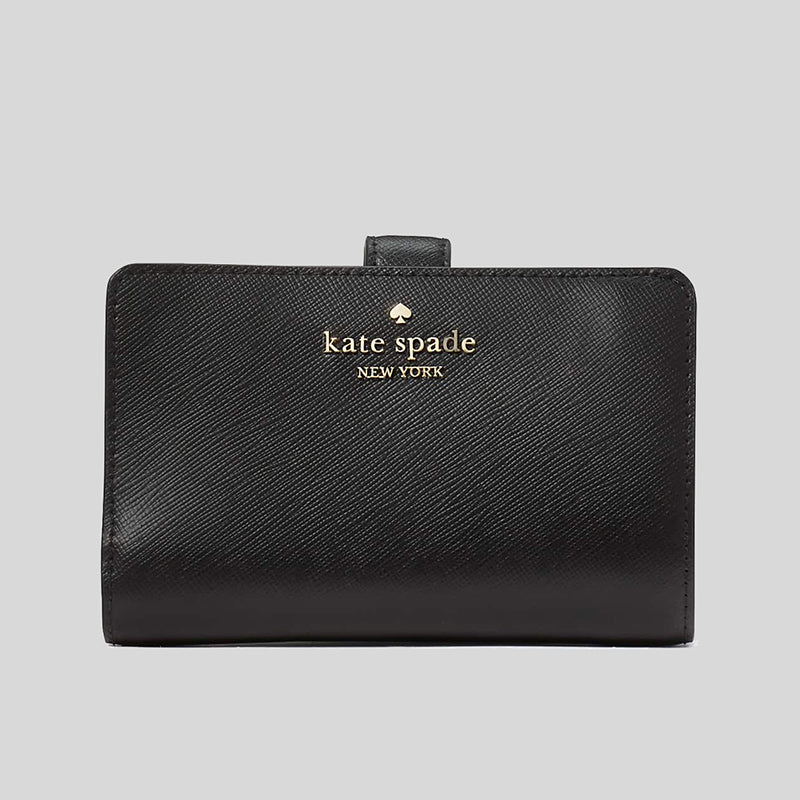 Kate Spade Madison Medium Compact Bifold Wallet Black KC580