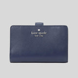 KATE SPADE Madison Medium Compact Bifold Wallet Parisian Navy KC580