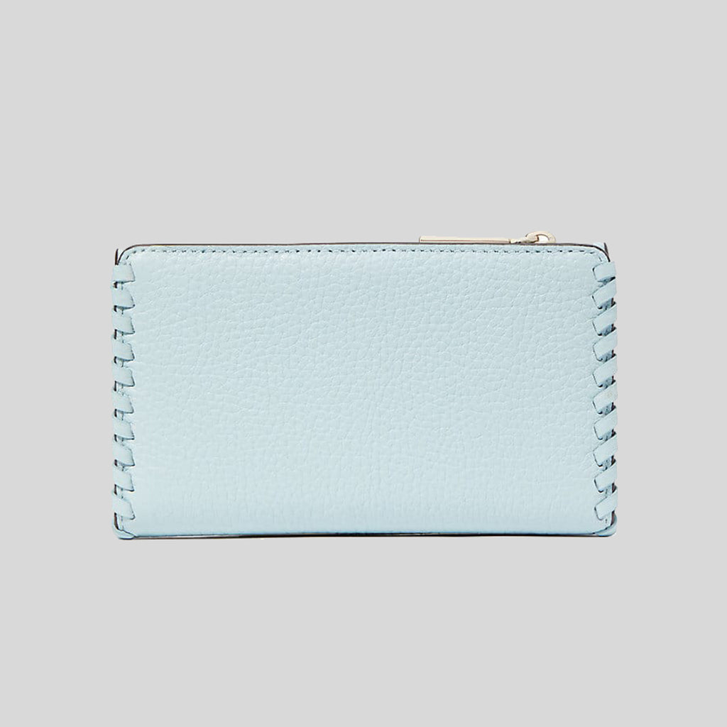 Kate Spade Leila Pebbled Leather Whipstitch Small Slim Bifold Wallet D ...