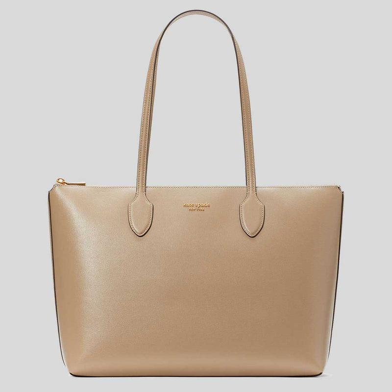 KATE SPADE Bleecker Large Zip-top Tote Timeless Taupe KC923