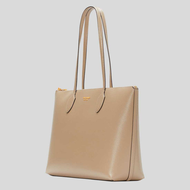 KATE SPADE Bleecker Large Zip-top Tote Timeless Taupe KC923