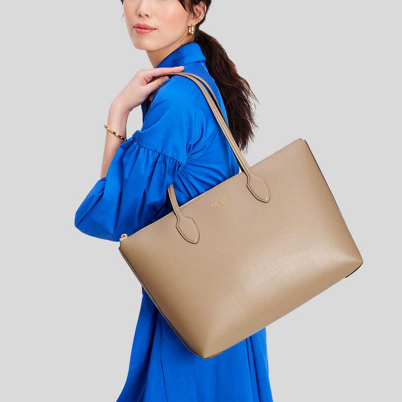KATE SPADE Bleecker Large Zip-top Tote Timeless Taupe KC923